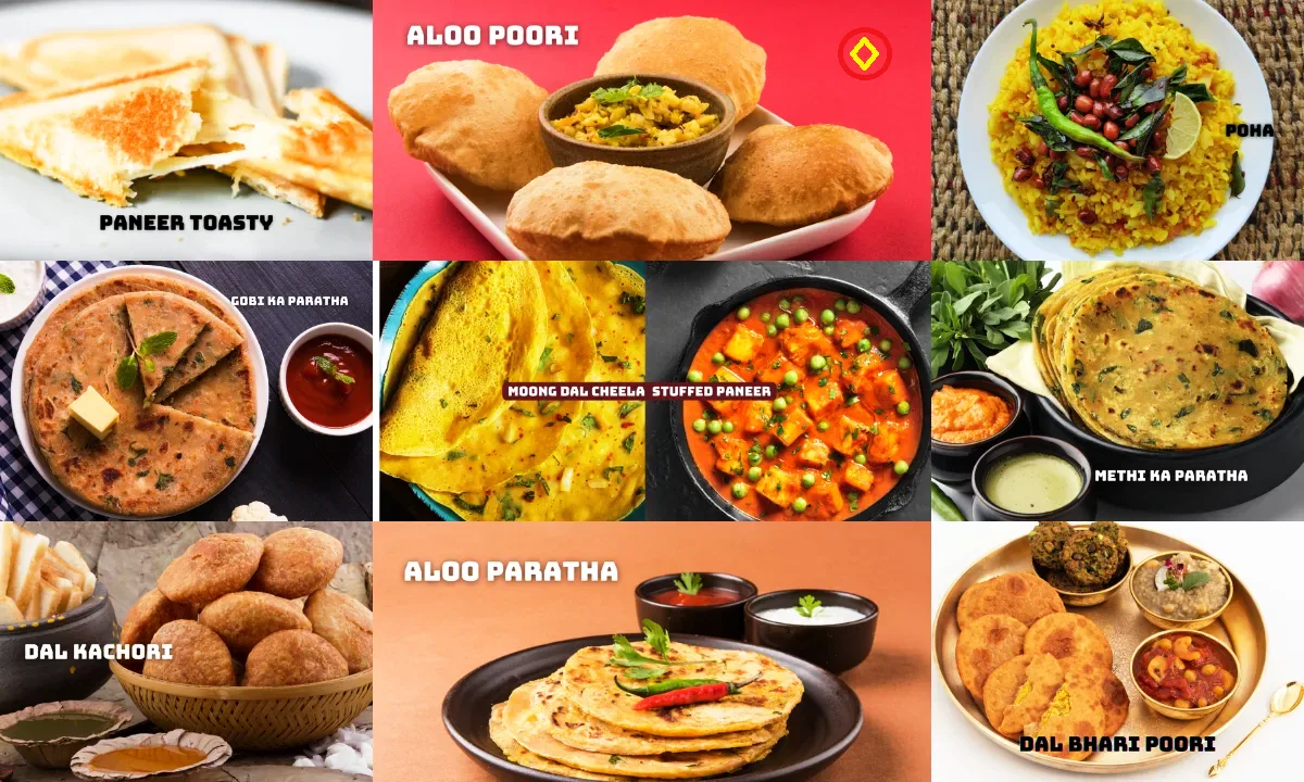 Indian Breakfast Weekly Plan North Indian Breakfast
